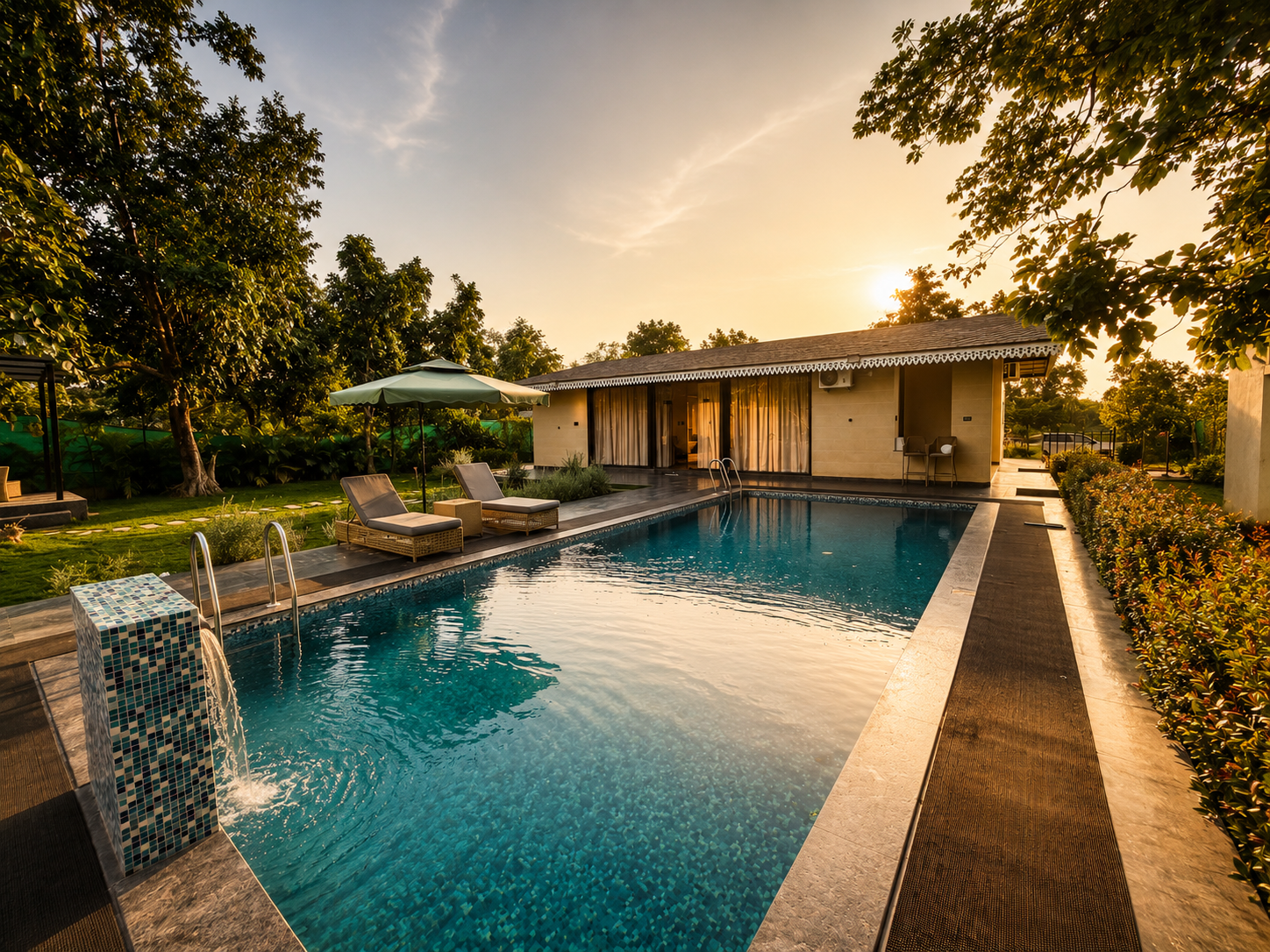 Pool at Sunset